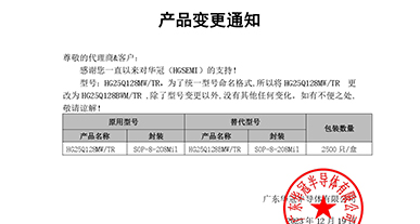 HG25Q128MW系列  變更通知函